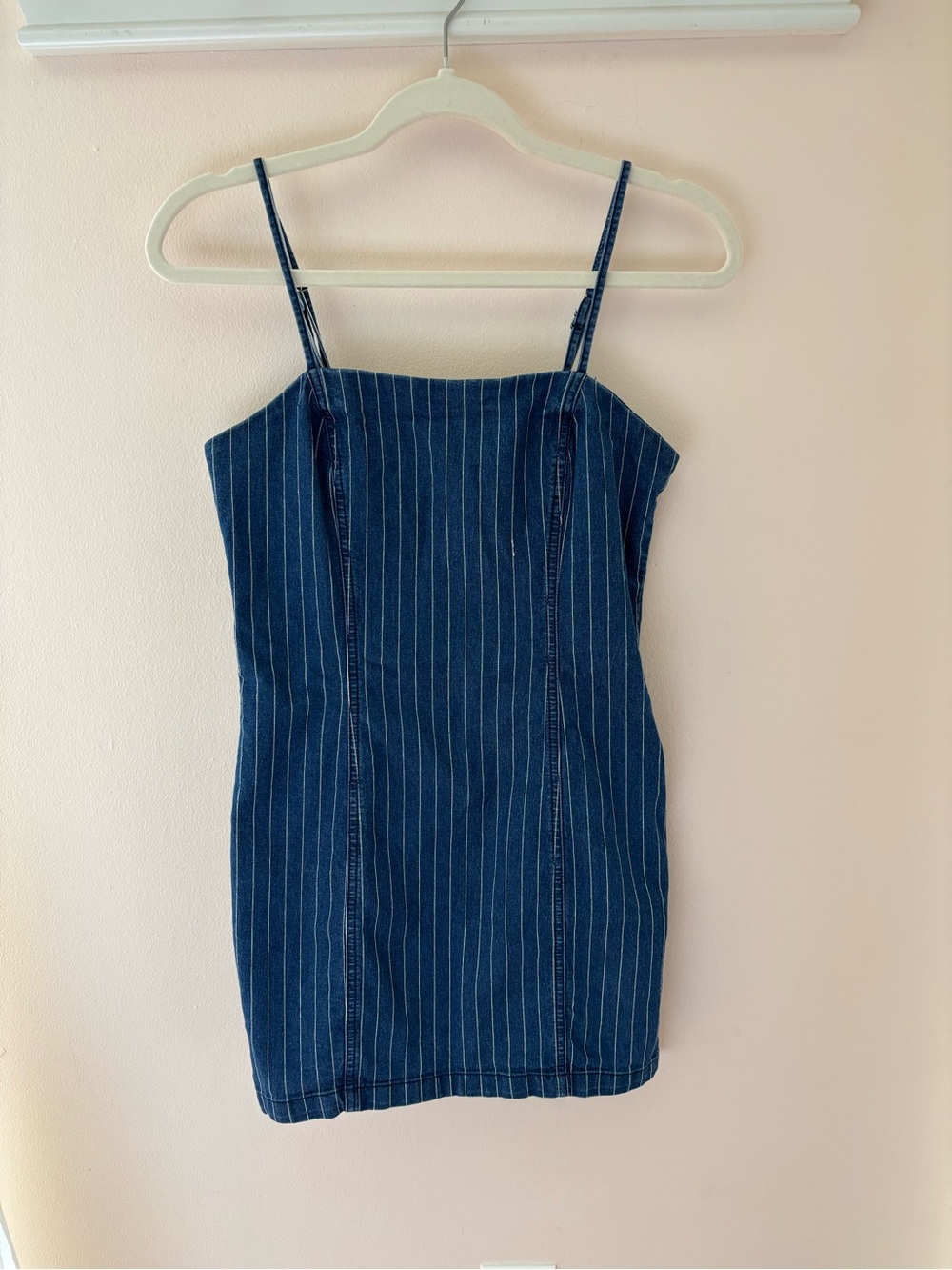 Forever 21 Denim Pinstripe Mini Dress